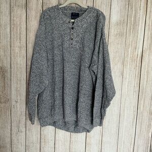 Old Glory Men's Heathered Gray Crewneck Sweater